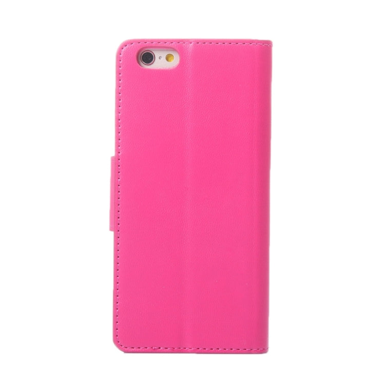 ALIVO for iPhone 6 Plus & 6s Plus Horizontal Flip Solid Color Oil Edge Leather Case with Card Slots & Holder & Wallet(Magenta)