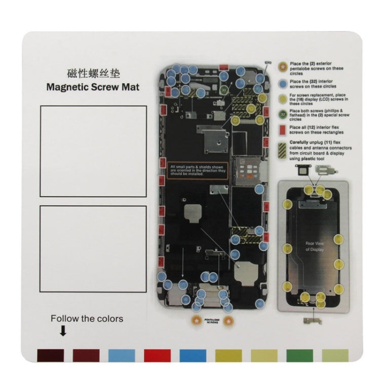 Magnetic Screws Mat for iPhone 6 Plus, Size: 26cm x 25cm