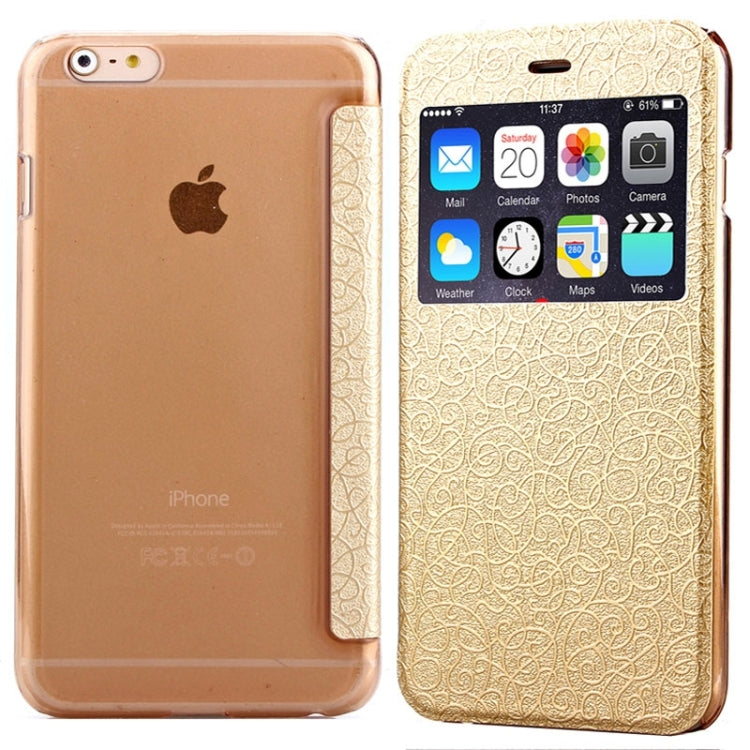 Flower of Palace Pattern Flip Leather Case with Card Slot & Caller ID Display for iPhone 6 Plus & 6S Plus