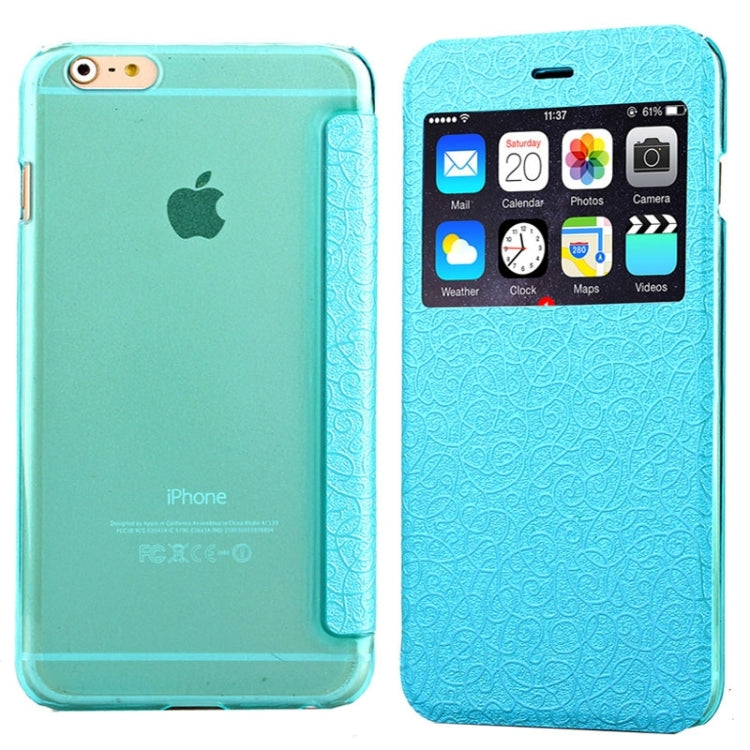 Flower of Palace Pattern Flip Leather Case with Card Slot & Caller ID Display for iPhone 6 Plus & 6S Plus