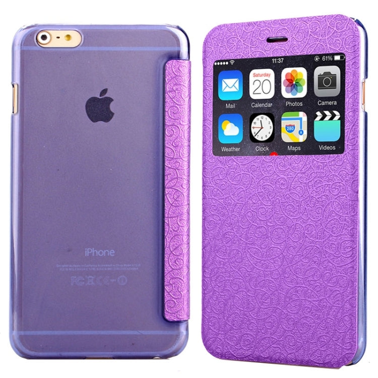 Flower of Palace Pattern Flip Leather Case with Card Slot & Caller ID Display for iPhone 6 Plus & 6S Plus