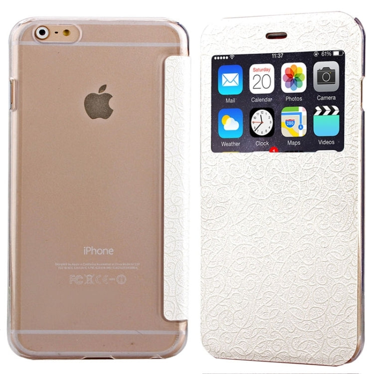 Flower of Palace Pattern Flip Leather Case with Card Slot & Caller ID Display for iPhone 6 Plus & 6S Plus