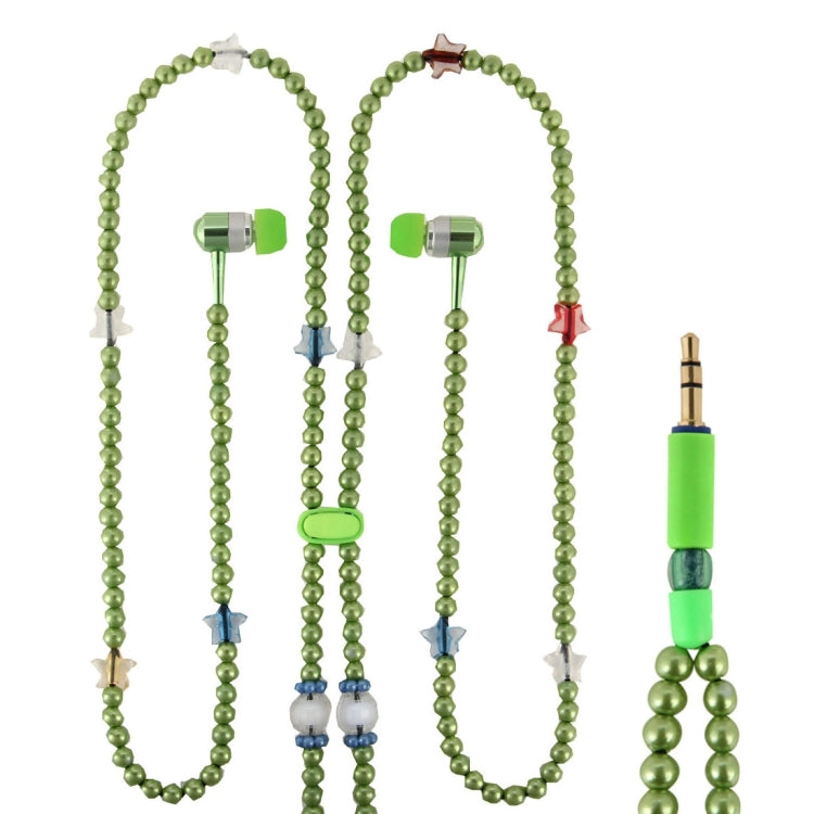 Multicolour Fashion Pearl Style In-ear Necklace Headphone