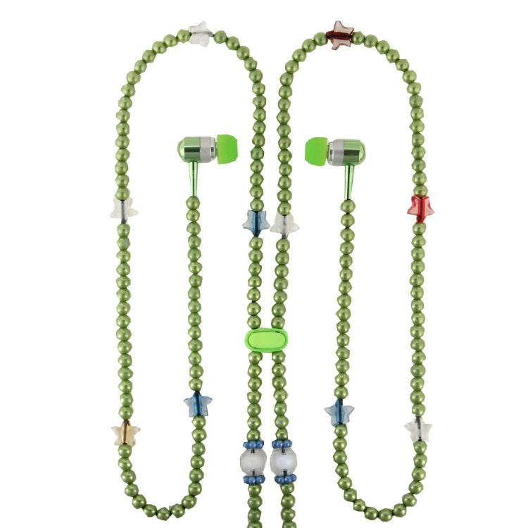 Multicolour Fashion Pearl Style In-ear Necklace Headphone
