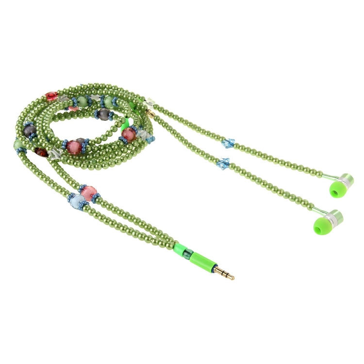Multicolour Fashion Pearl Style In-ear Necklace Headphone