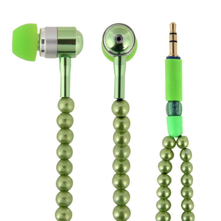 Multicolour Fashion Pearl Style In-ear Necklace Headphone