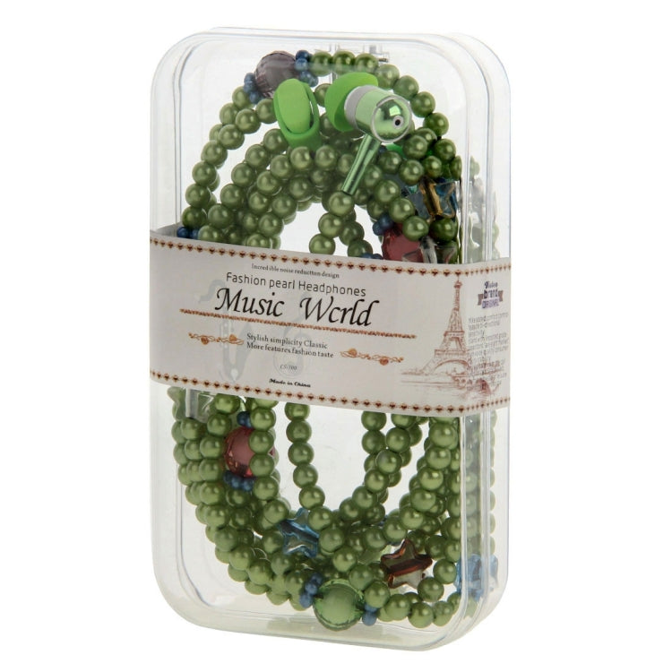 Multicolour Fashion Pearl Style In-ear Necklace Headphone