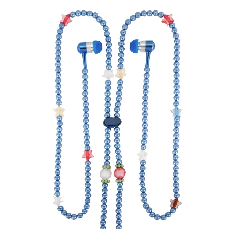 Multicolour Fashion Pearl Style In-ear Necklace Headphone