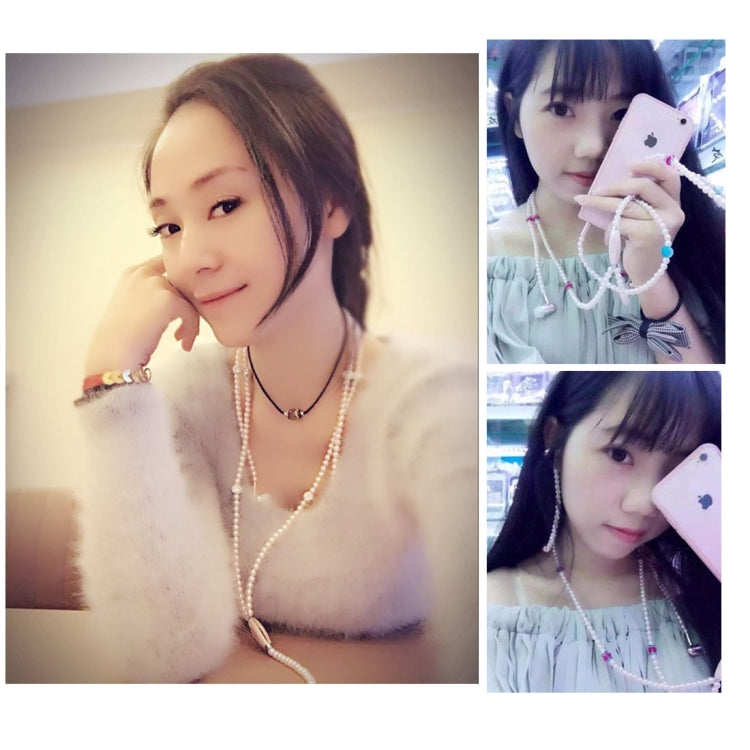 Multicolour Fashion Pearl Style In-ear Necklace Headphone