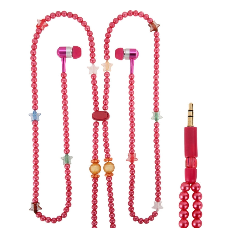 Multicolour Fashion Pearl Style In-ear Necklace Headphone