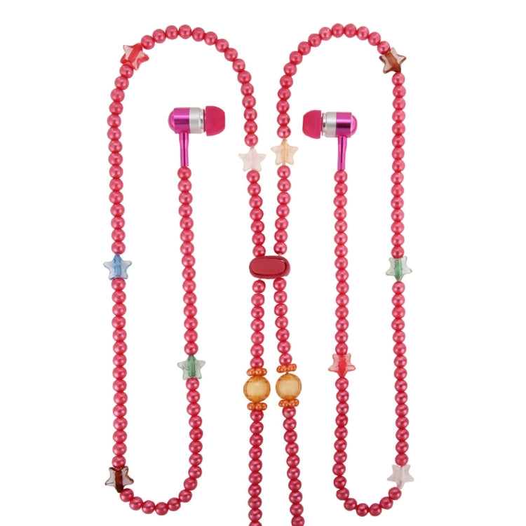 Multicolour Fashion Pearl Style In-ear Necklace Headphone