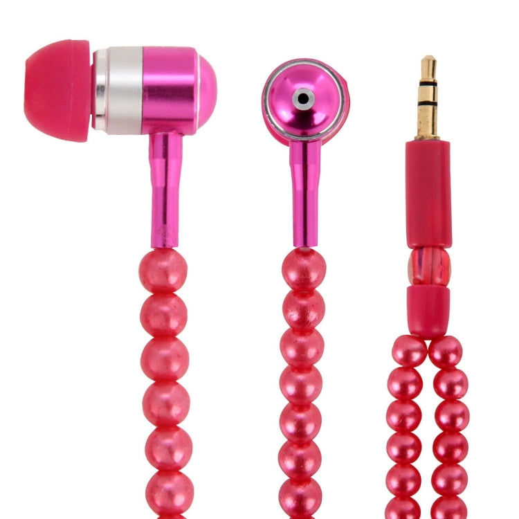 Multicolour Fashion Pearl Style In-ear Necklace Headphone