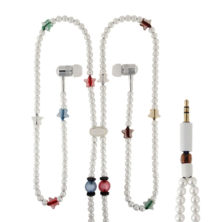 Multicolour Fashion Pearl Style In-ear Necklace Headphone