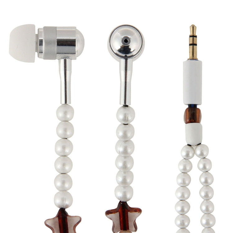 Multicolour Fashion Pearl Style In-ear Necklace Headphone
