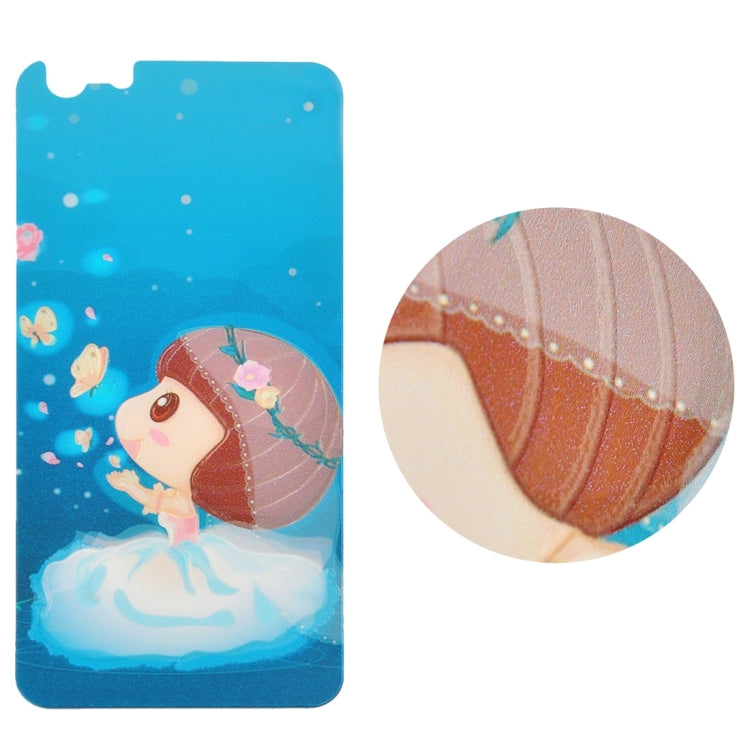 0.3mm Cartoon Girl Pattern Embossed Fluorescent Front + Back Tempered Glass Screen Protector for iPhone 6 Plus & 6s Plus