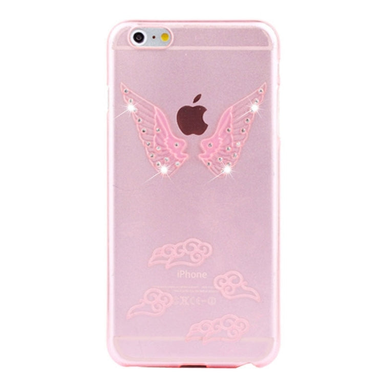 3D Diamond-Encrusted Angel Wings Pattern TPU Protective Case for iPhone 6 Plus & 6S Plus
