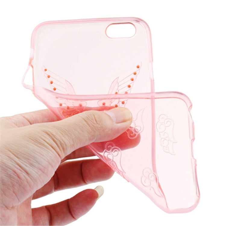 3D Diamond-Encrusted Angel Wings Pattern TPU Protective Case for iPhone 6 Plus & 6S Plus
