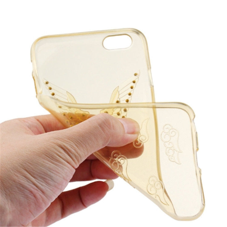 3D Diamond-Encrusted Angel Wings Pattern TPU Protective Case for iPhone 6 Plus & 6S Plus