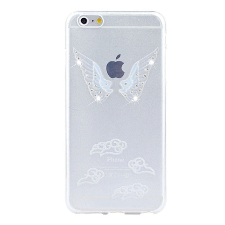 3D Diamond-Encrusted Angel Wings Pattern TPU Protective Case for iPhone 6 Plus & 6S Plus