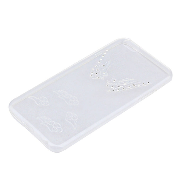3D Diamond-Encrusted Angel Wings Pattern TPU Protective Case for iPhone 6 Plus & 6S Plus