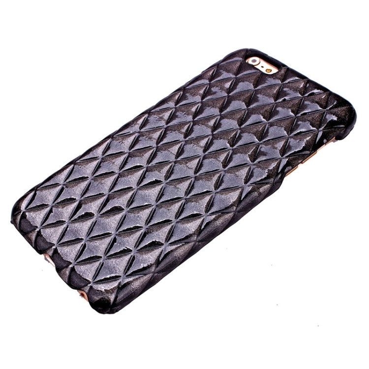 Stereo Diamond Lattice Style PU Paste Skin Plastic Protective Case for iPhone 6 Plus & 6S Plus
