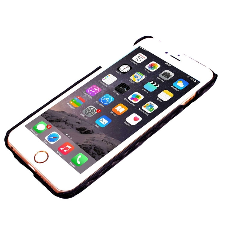 Stereo Diamond Lattice Style PU Paste Skin Plastic Protective Case for iPhone 6 Plus & 6S Plus