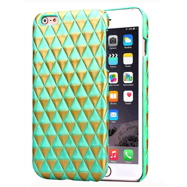 Stereo Diamond Lattice Style PU Paste Skin Plastic Protective Case for iPhone 6 Plus & 6S Plus