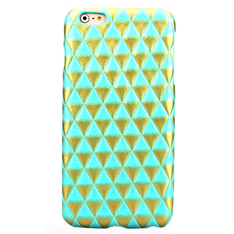 Stereo Diamond Lattice Style PU Paste Skin Plastic Protective Case for iPhone 6 Plus & 6S Plus