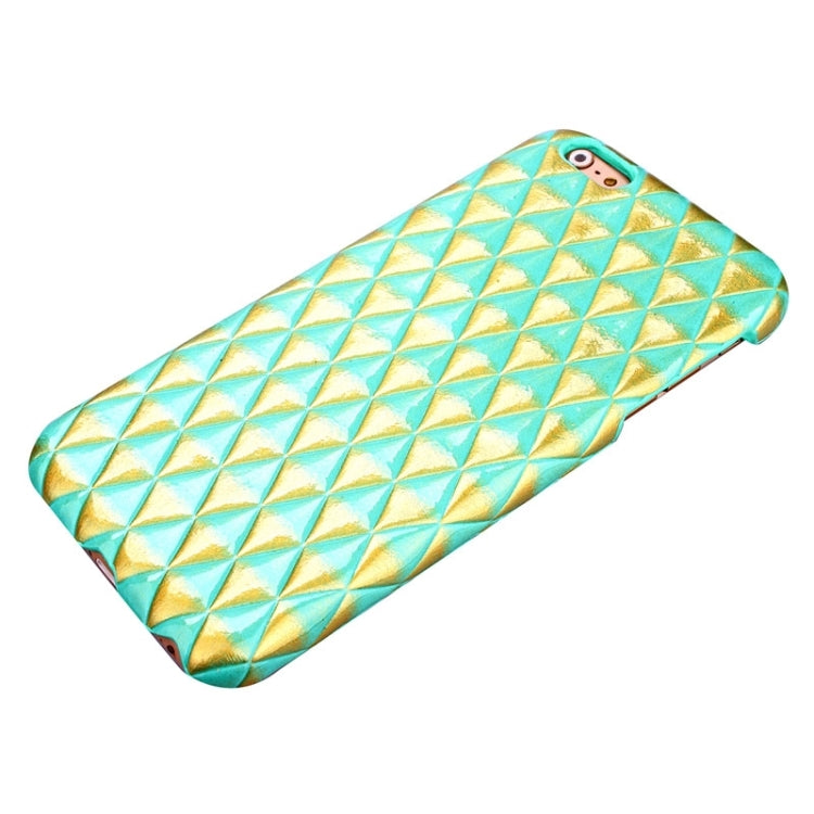 Stereo Diamond Lattice Style PU Paste Skin Plastic Protective Case for iPhone 6 Plus & 6S Plus