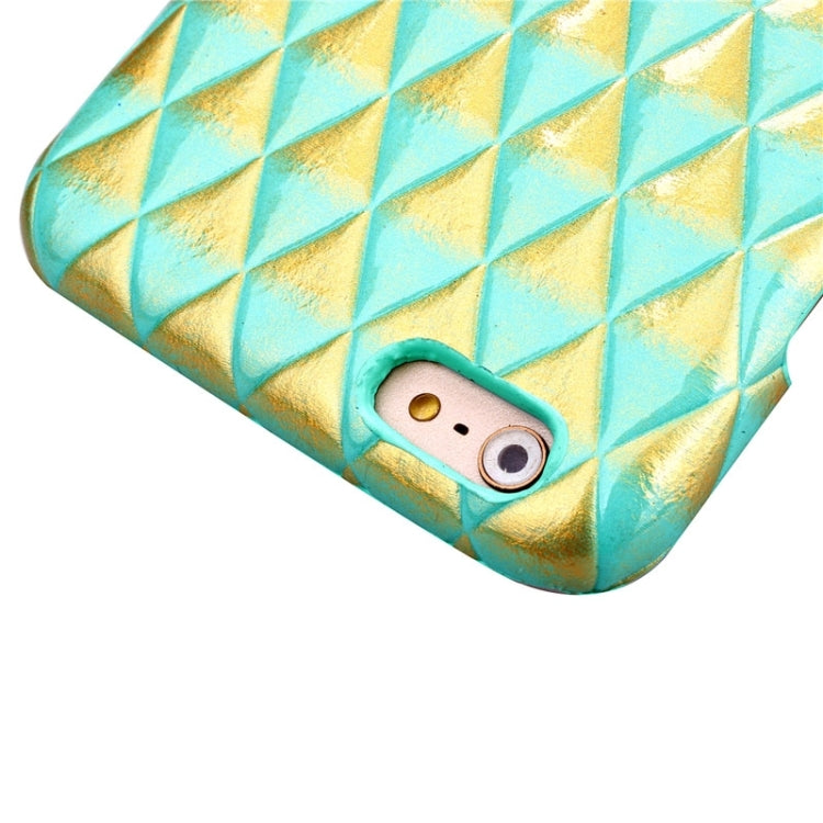 Stereo Diamond Lattice Style PU Paste Skin Plastic Protective Case for iPhone 6 Plus & 6S Plus