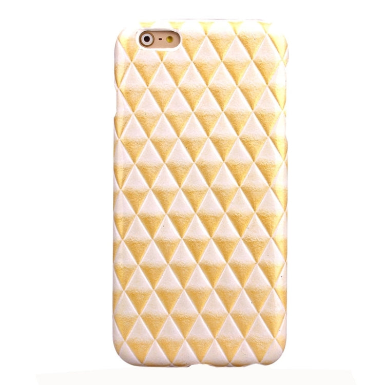 Stereo Diamond Lattice Style PU Paste Skin Plastic Protective Case for iPhone 6 Plus & 6S Plus