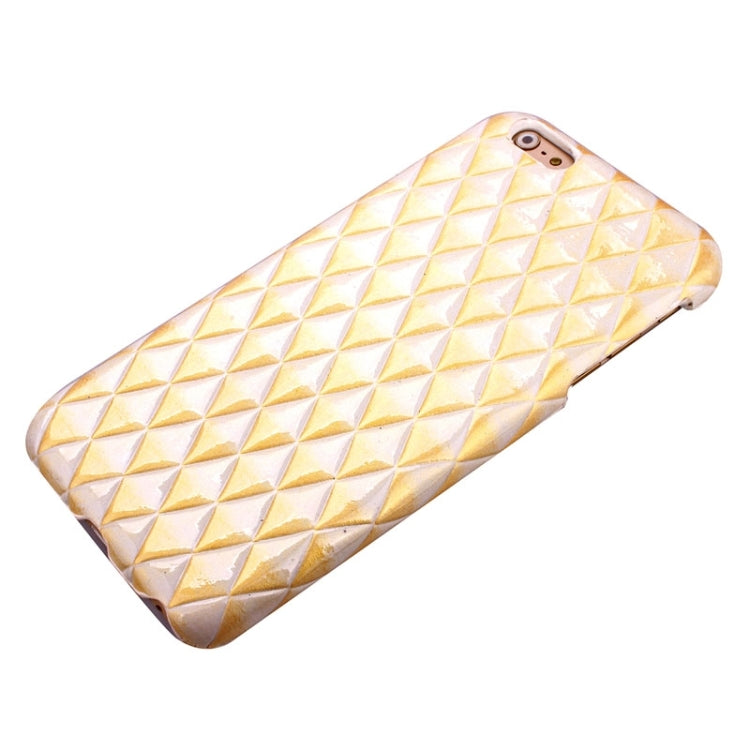 Stereo Diamond Lattice Style PU Paste Skin Plastic Protective Case for iPhone 6 Plus & 6S Plus