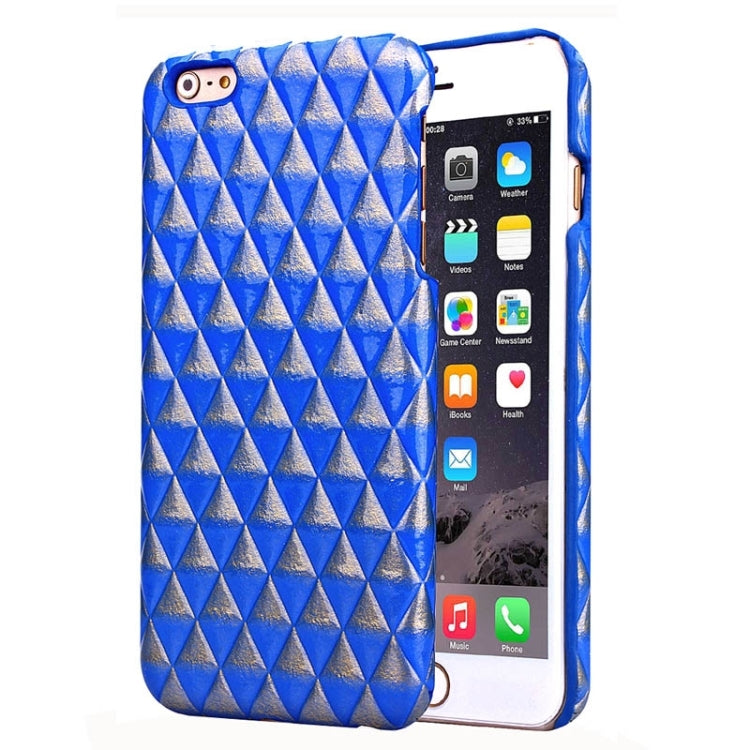 Stereo Diamond Lattice Style PU Paste Skin Plastic Protective Case for iPhone 6 Plus & 6S Plus