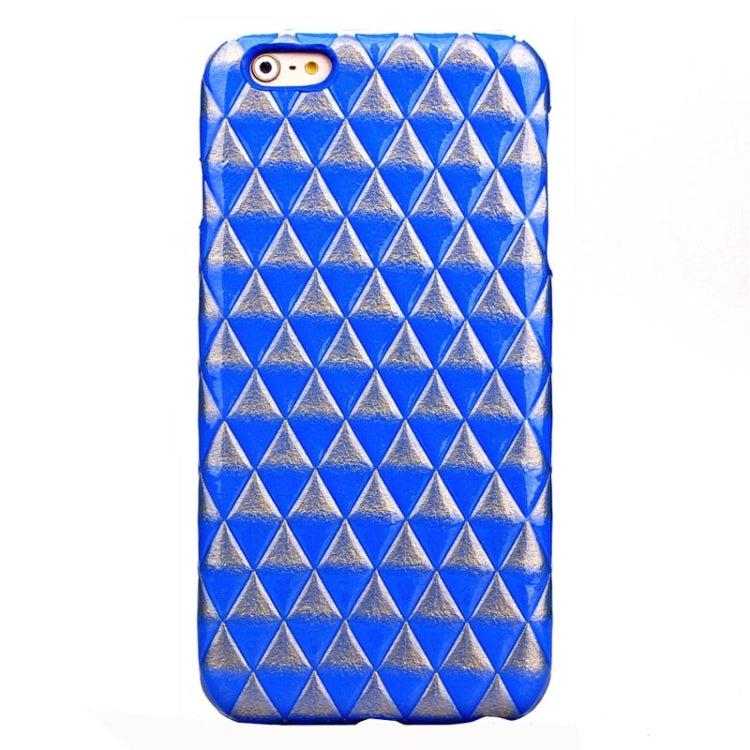 Stereo Diamond Lattice Style PU Paste Skin Plastic Protective Case for iPhone 6 Plus & 6S Plus