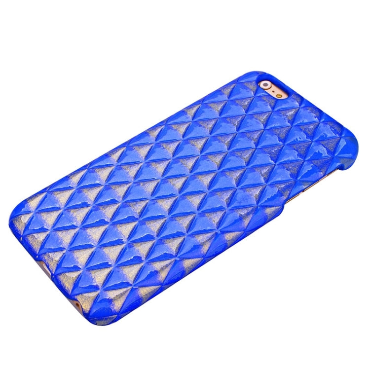 Stereo Diamond Lattice Style PU Paste Skin Plastic Protective Case for iPhone 6 Plus & 6S Plus