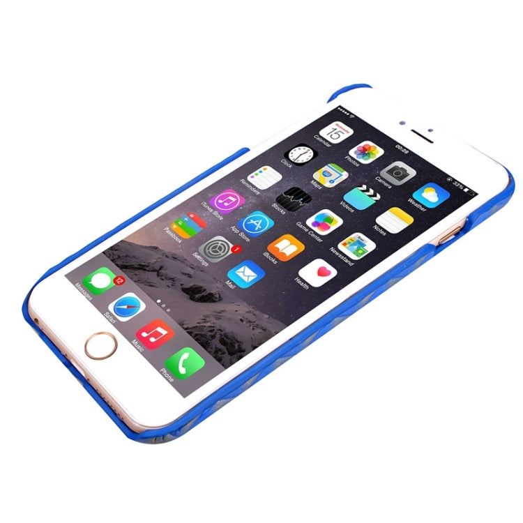 Stereo Diamond Lattice Style PU Paste Skin Plastic Protective Case for iPhone 6 Plus & 6S Plus