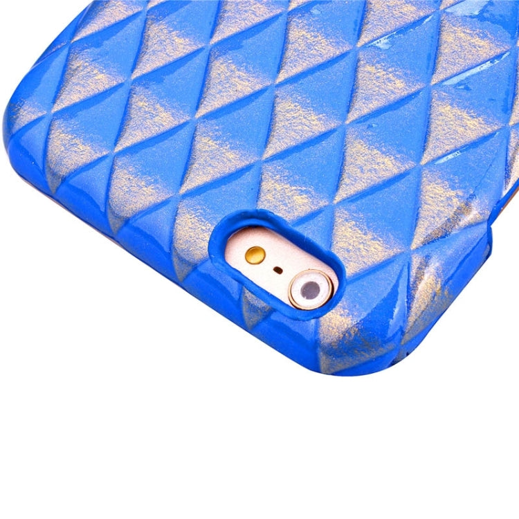 Stereo Diamond Lattice Style PU Paste Skin Plastic Protective Case for iPhone 6 Plus & 6S Plus