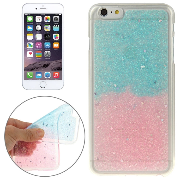 Two-Tone Star Sequins Flash Powder Series TPU Protective Case for iPhone 6 Plus & 6S Plus