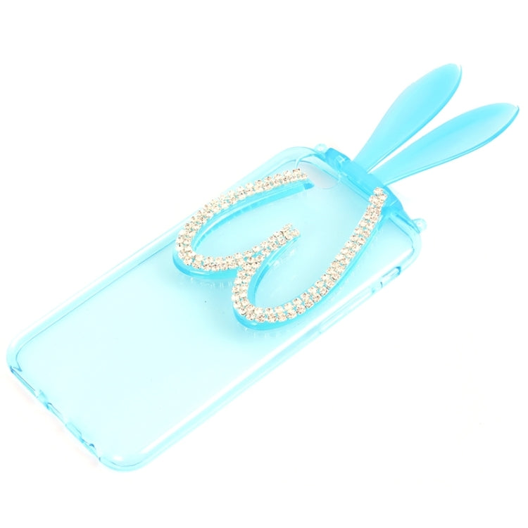 3D Folding Diamond-Encrusted Rabbit Ear Pattern TPU Protective Case for iPhone 6 Plus & 6S Plus