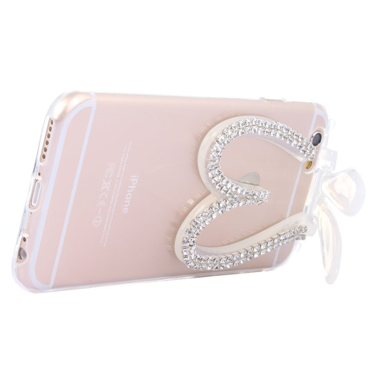 3D Folding Diamond-Encrusted Rabbit Ear Pattern TPU Protective Case for iPhone 6 Plus & 6S Plus