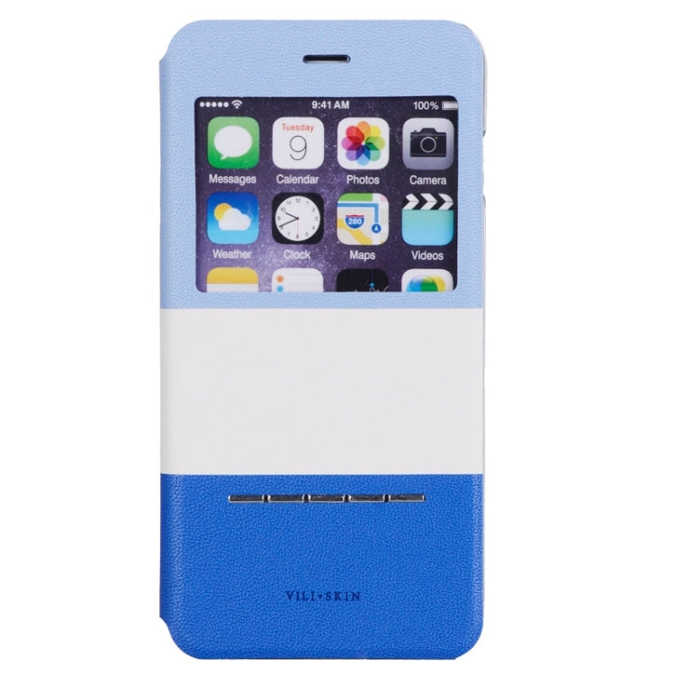 Color Matching Style Leather Case with Call ID Display for iPhone 6 Plus & 6S Plus