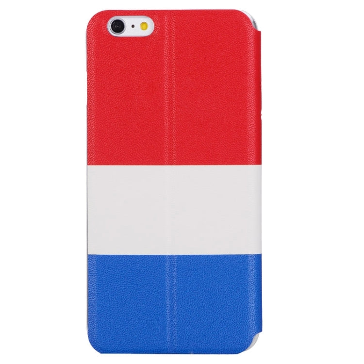 Color Matching Style Leather Case with Call ID Display for iPhone 6 Plus & 6S Plus