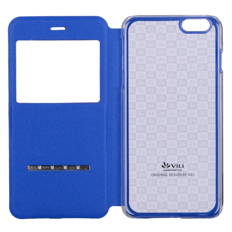 Color Matching Style Leather Case with Call ID Display for iPhone 6 Plus & 6S Plus