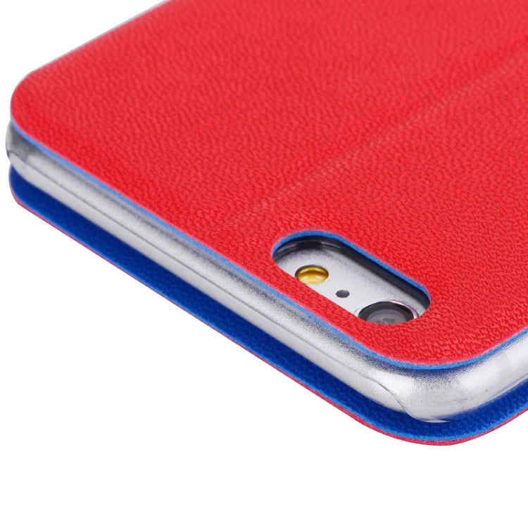 Color Matching Style Leather Case with Call ID Display for iPhone 6 Plus & 6S Plus