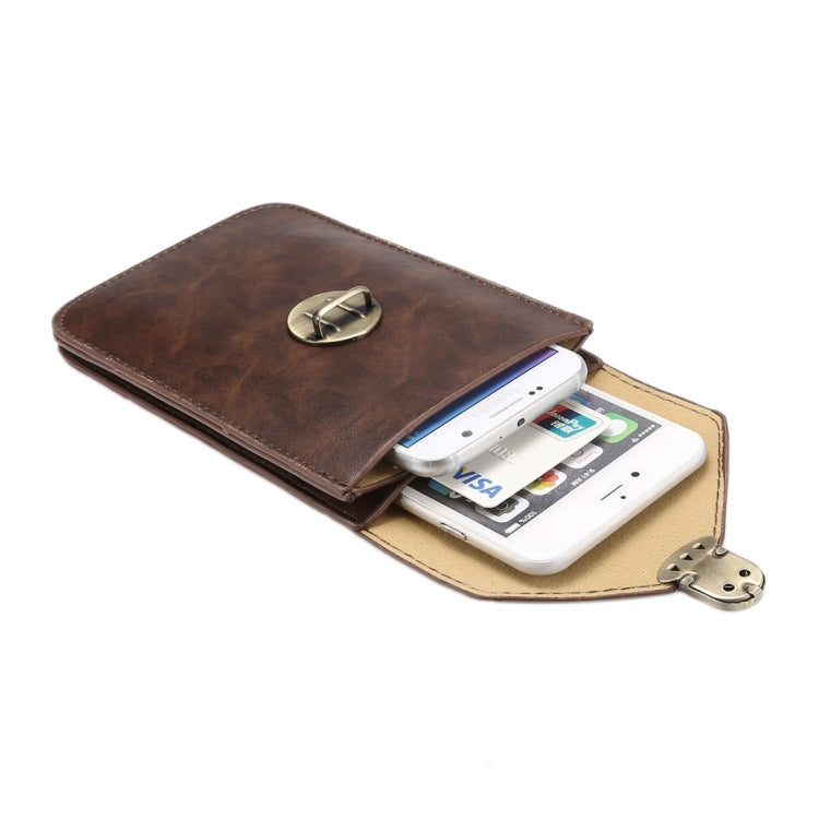 Crazy Horse Texture Vertical Style Casual Waist Bag with Buckle for iPhone 6 Plus & 6S Plus, Galaxy S7 / S6, Huawei, etc