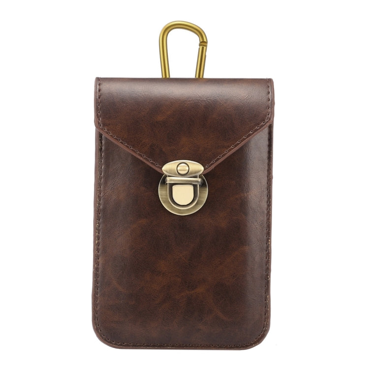 Crazy Horse Texture Vertical Style Casual Waist Bag with Buckle for iPhone 6 Plus & 6S Plus, Galaxy S7 / S6, Huawei, etc