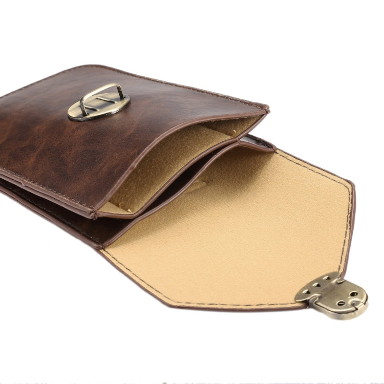 Crazy Horse Texture Vertical Style Casual Waist Bag with Buckle for iPhone 6 Plus & 6S Plus, Galaxy S7 / S6, Huawei, etc