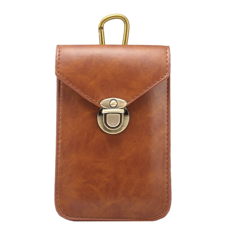 Crazy Horse Texture Vertical Style Casual Waist Bag with Buckle for iPhone 6 Plus & 6S Plus, Galaxy S7 / S6, Huawei, etc