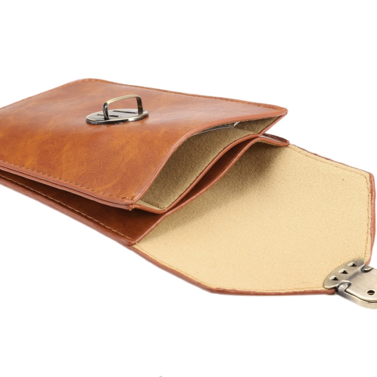 Crazy Horse Texture Vertical Style Casual Waist Bag with Buckle for iPhone 6 Plus & 6S Plus, Galaxy S7 / S6, Huawei, etc