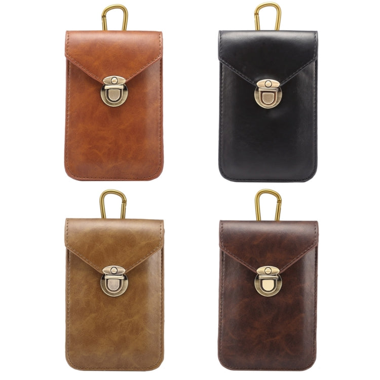 Crazy Horse Texture Vertical Style Casual Waist Bag with Buckle for iPhone 6 Plus & 6S Plus, Galaxy S7 / S6, Huawei, etc